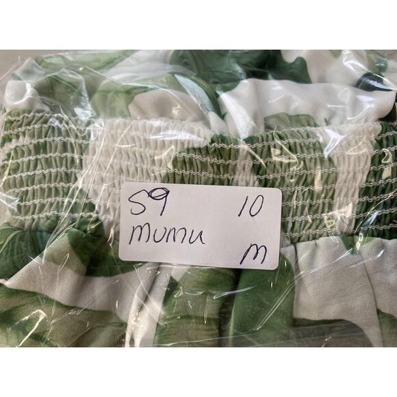 Show Me Your MuMu Dress Womens Medium Green Island Mini Halter Palmtini Tropical - Picture 11 of 11